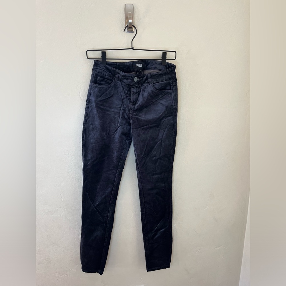 Paige Verdugo Ultra Skinny Dark/Medium￼ Blue Velvet Size 26